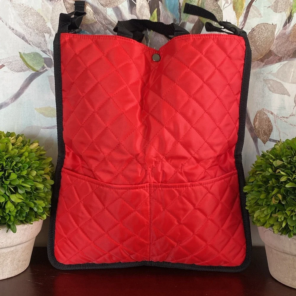 JL CHILDRESS ❤️RED❤️ QUILTED STROLLER TOTE 🍼BABY🍼 BAG 🌟NWT🌟